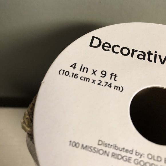 Beige Burlap Look Fabric Wired Edge Ribbon 4 x 9 Ft - Picture 5 of 5